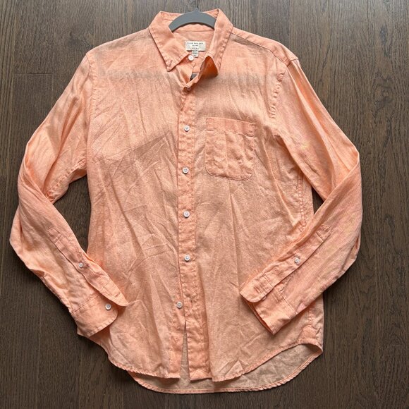 Club Monaco Men's Linen Button Down Shirt - Slim Fit - Small - Picture 1 of 5